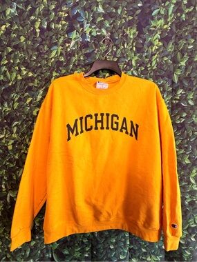University of Michigan Yellow Crewneck Sweatshirt
